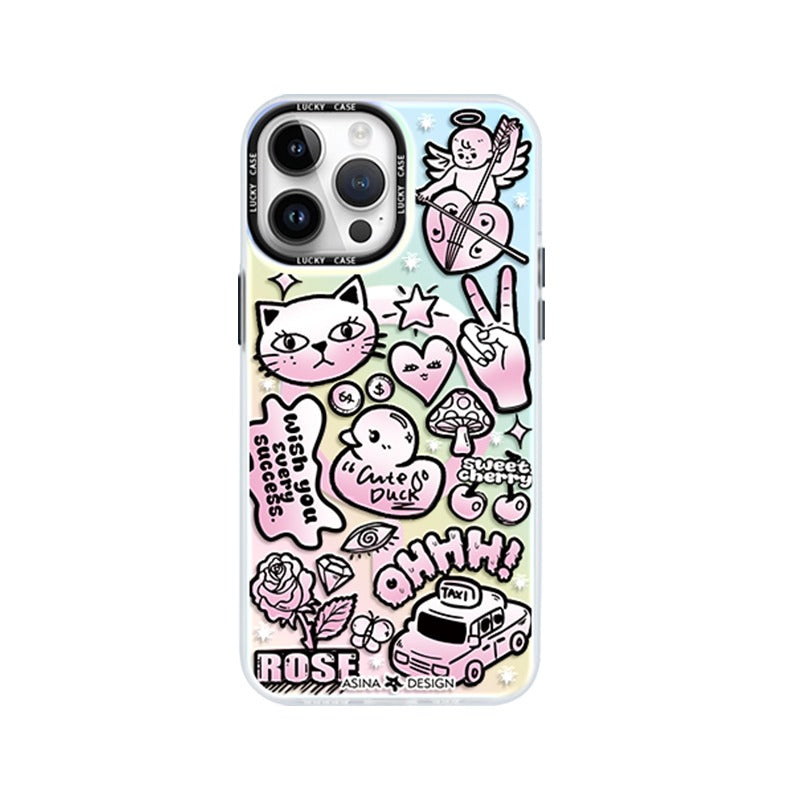 Cute Art Cartoon World iPhone Case