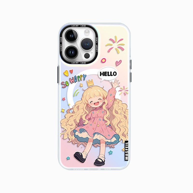 Happy Girl iPhone Case