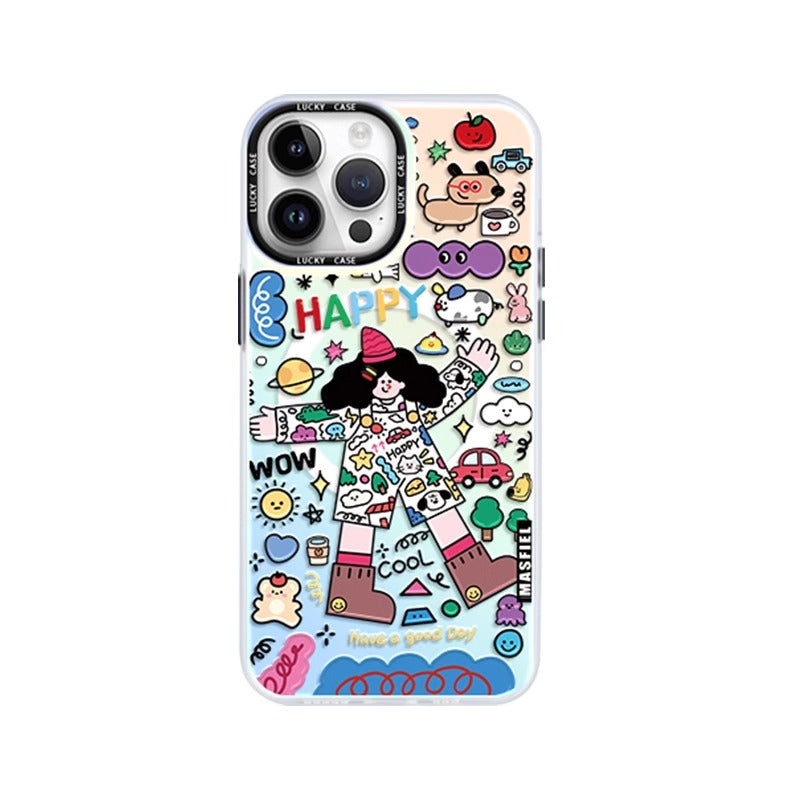 Happy Girl iPhone Case