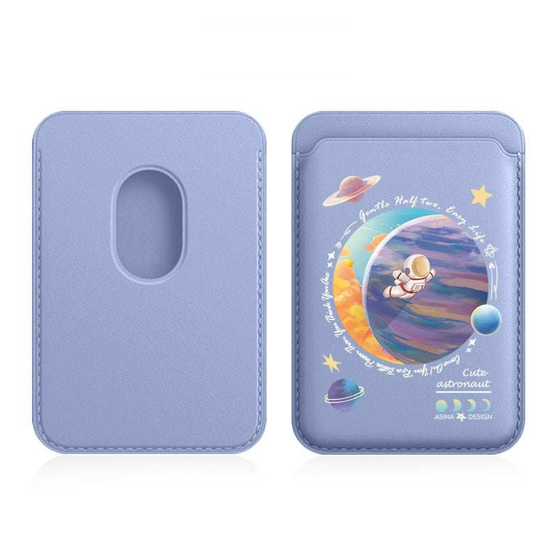 Light Purple Space Planet MagSafe Wallet