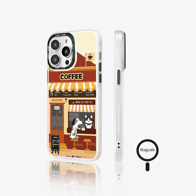 Cute Art Pet Cafe Phone Case