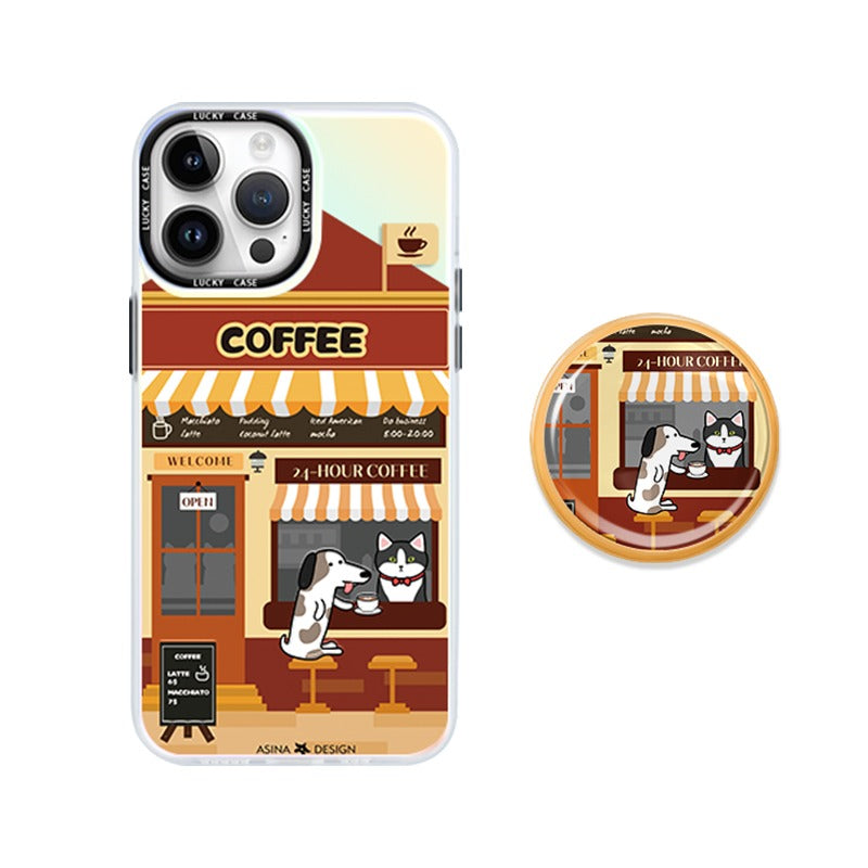 Cute Art Pet Cafe Phone Case