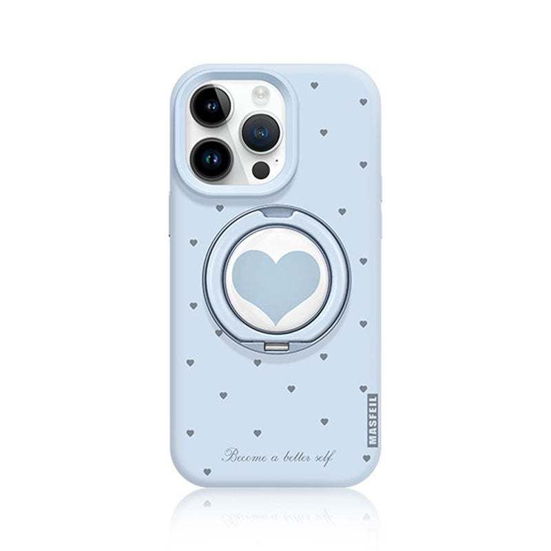 Heart Shape 360° Rotatable Stand Compatible iPhone Case